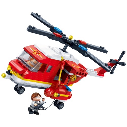 [레고호환블록, BO7128] 소방 헬리콥터 (Fire Brigade Rescue Helicopter)